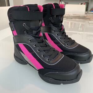 Capezio Shoes Womens 5.5 Split Sole Battle Boots Dance Sneakers Pink Black Gray